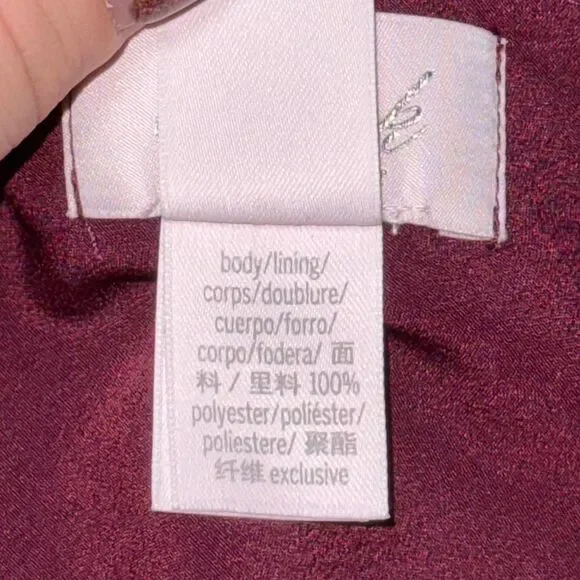 PINK Victoria's Secret "Fall In Love Midi Dress" - Plum Burgundy Slip Dress - Picture 9 of 13